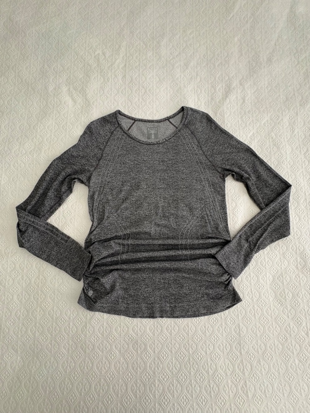 🩵 Athleta Speedlight Heather Long Sleeve Top Charcoal XL